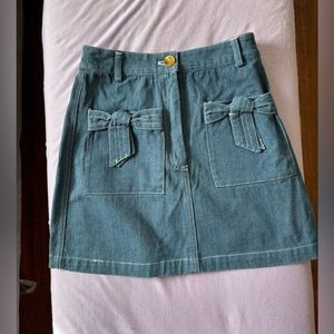 Ryder denim skirt with bow detail XS S